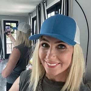 Casual Blue and White Cap